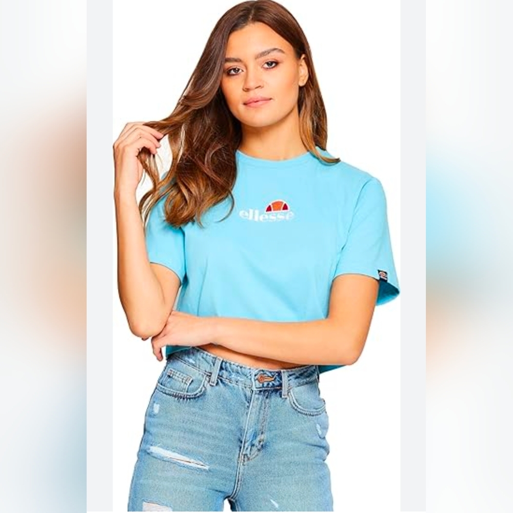 Ellesse/Blue Crop Top T-Shirt Sz 8